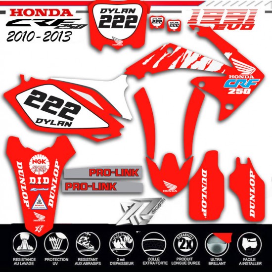 Grafik kit für HONDA 250CRF 2010-2013 1991 REPLICA von decografix.