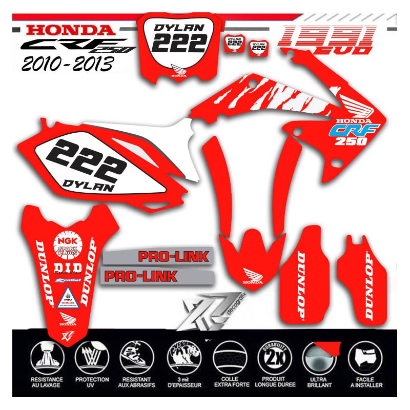 Grafik kit für HONDA 250CRF 2010-2013 1991 REPLICA par decografix.