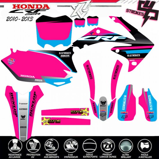 4STROKES HONDA CRF250 Decals kit 2010-2013 by decografix.