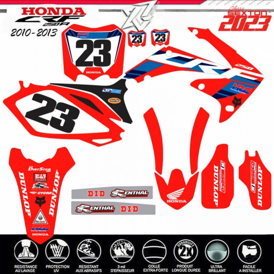 Grafik kit für HONDA 250CRF 2010-2013 Chase SEXTON 2023 von decografix.