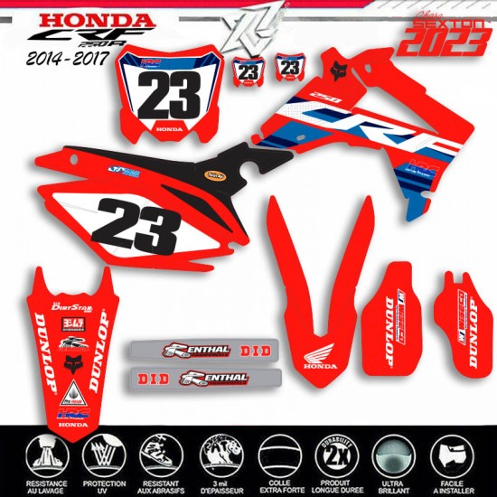Chase SEXTON 2023 HONDA CRF250 Decals kit 2014-2017 by decografix.