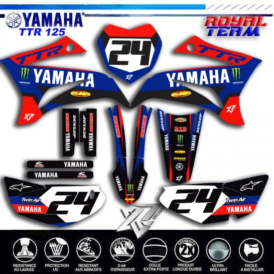 Grafik-Kit für Yamaha TTR 125 ROYAL TEAM von decografix.