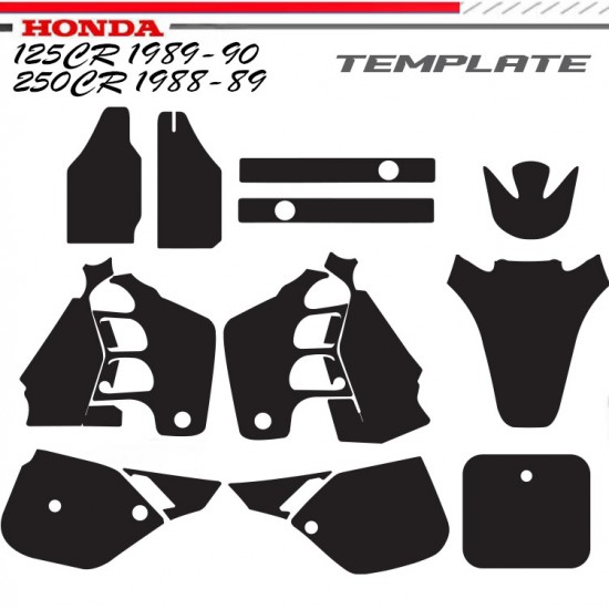 CR125 CR250 1988-1990 HONDA Motocross-Vektormodell von Decografix