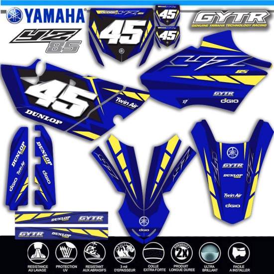 Grafik-Kit YZ 85 GYTR FACTORY YAMAHA 2015-2021 GYTR DECOGRAFIX