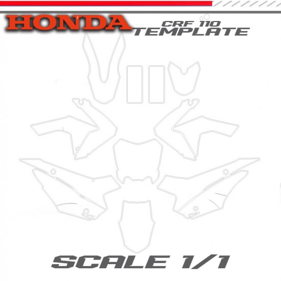copy of CR125 CR250 1988-1990 HONDA Motocross-Vektormodell