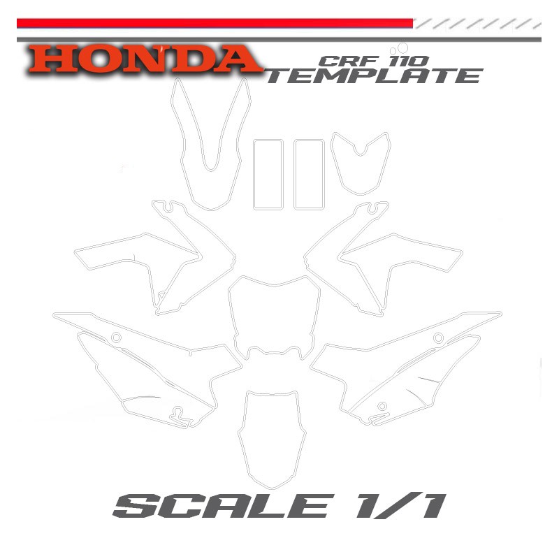 copy of CR125 CR250 1988-1990 HONDA Motocross-Vektormodell