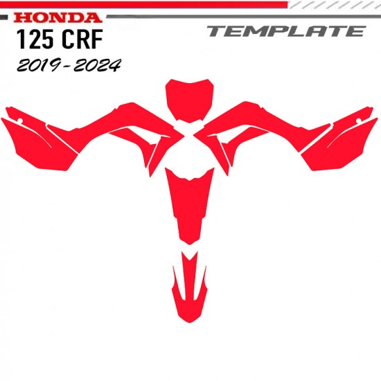 CRF 125 2019-2014 HONDA Motocross Template by decografix