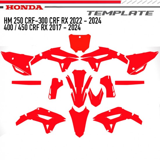 TEMPLATE CRF250 450CRF HM 2022-2024 HONDA VECTEUR MOTOCROSS par Decografix