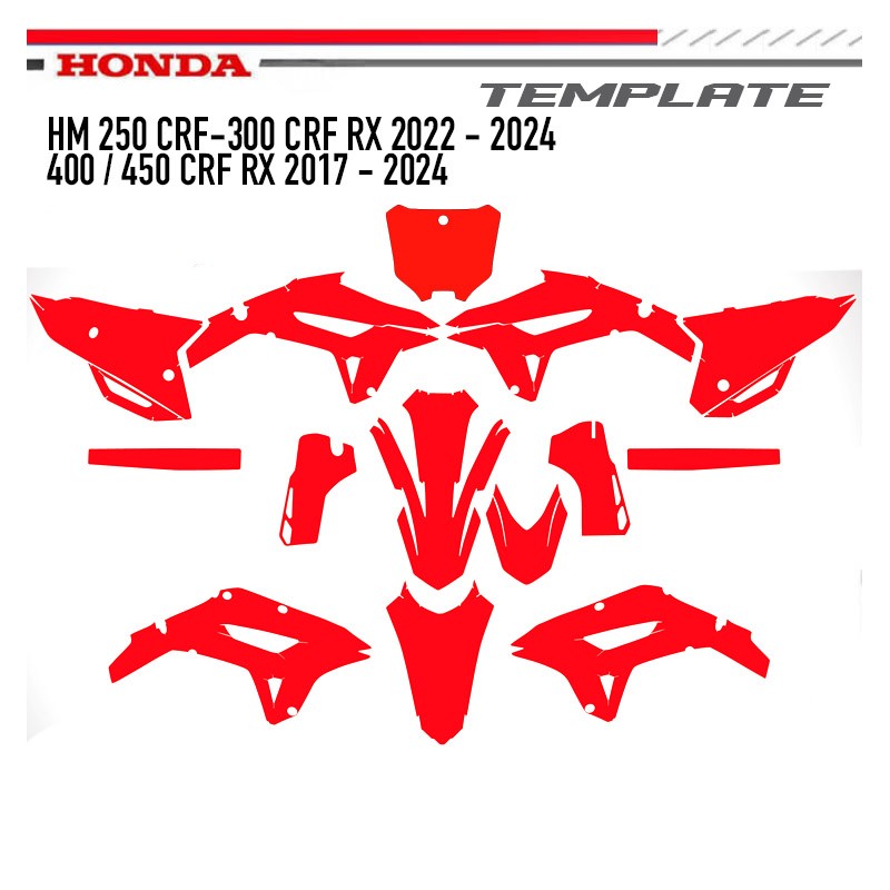 TEMPLATE CRF250 450CRF HM 2022-2024 HONDA  Motocross-Vektormodell TEMPLATE von Decografix