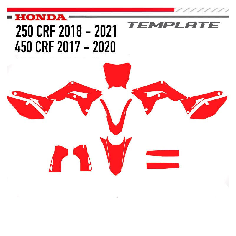 TEMPLATE CRF250 2018-2021 450CRF 2017-2020 HONDA VECTEUR MOTOCROSS par Decografix