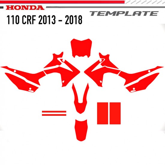 TEMPLATE  CRF 110 2013-2018 HONDA  Motocross-Vektormodell TEMPLATE von Decografix.