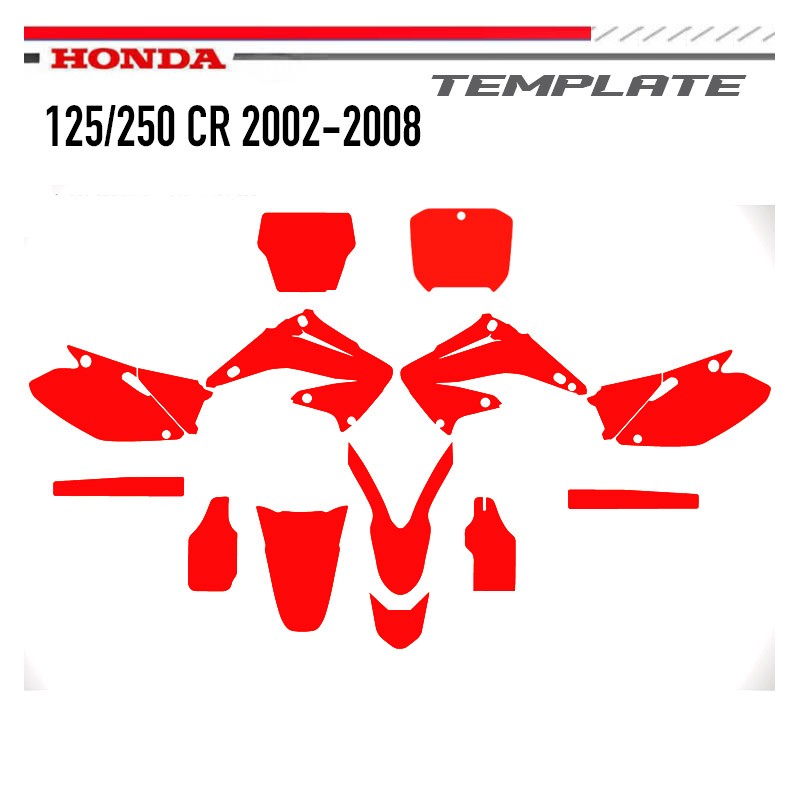 TEMPLATE CR 125 CR 250 2002-2008 HONDA VECTEUR MOTOCROSS par Decografix