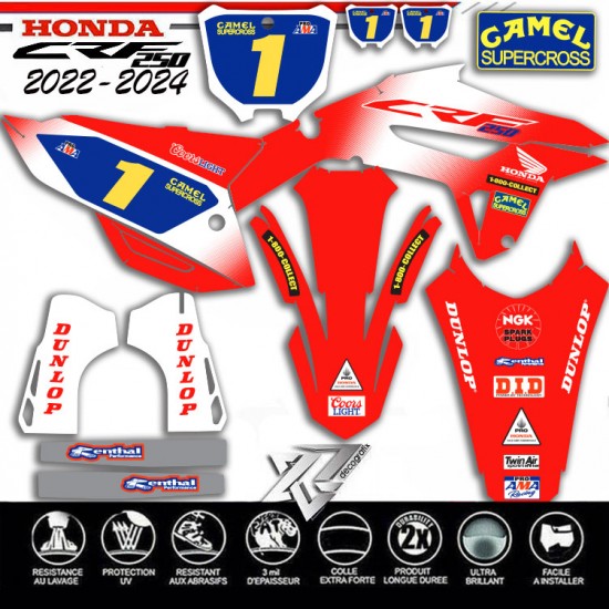 CAMEL SUPERCROSS Grafik kit für HONDA CRF250 2022-2023-2024