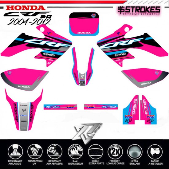 Motorrad-Dekorationsaufkleber HONDA 50 CRF TEAM 4-STOKES