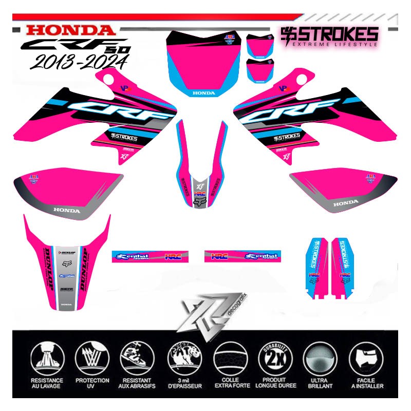 Motorrad-Dekorationsaufkleber HONDA 50CRF TEAM 4-STOKES 2024 Decografix