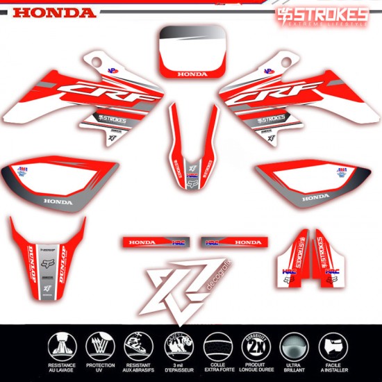 HONDA 50 CRF TEAM 4STOKES RED DECALS KIT
