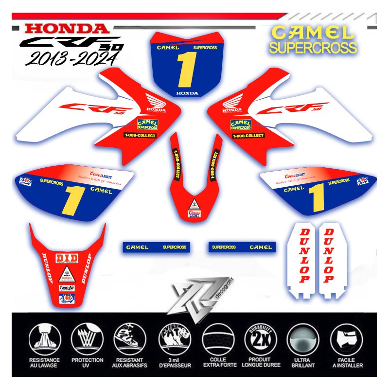 copy of HONDA 50 CRF TEAM 4STOKES PINK DECALS KIT 2024
