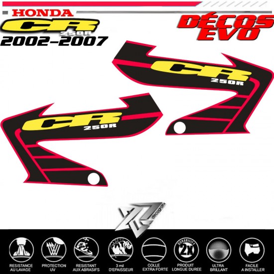 Kit déco CR 250 HONDA REPLICA VINTAGE 2002-2007 decografix