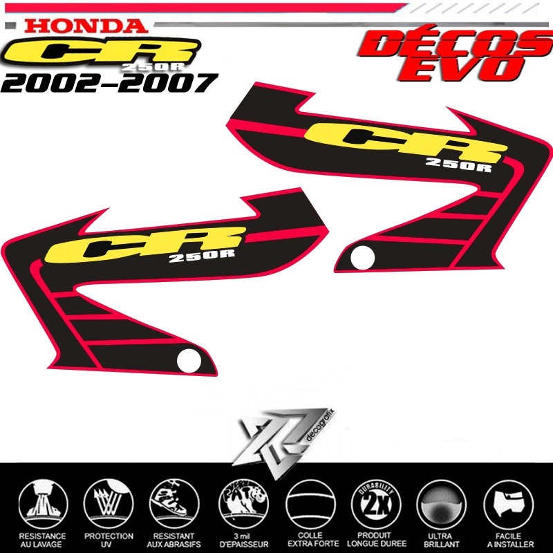 Kit déco CR 250 HONDA REPLICA VINTAGE 2002-2007 decografix