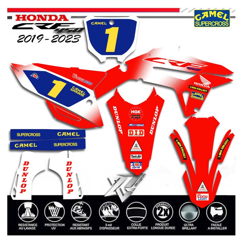 CAMEL supercross HONDA CRF 450 GRAPHICS 2021-24 by décografix.