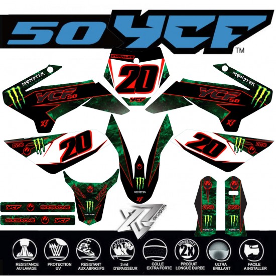 MONSTER ENERGY DECALS KIT 2020-2021