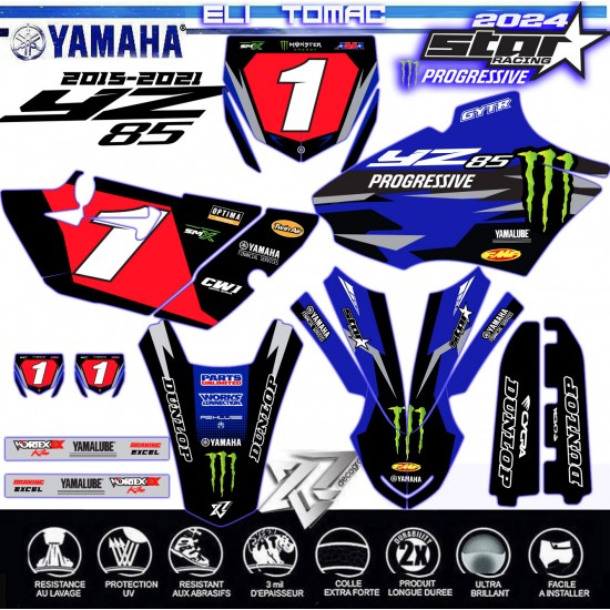 copy of Motorrad-Dekorationsset YZ 85 V-LINE YAMAHA 2015-2021