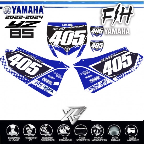 copy of Grafik-Kit Yamaha YZ 85 2022-2024 GRAPHITE