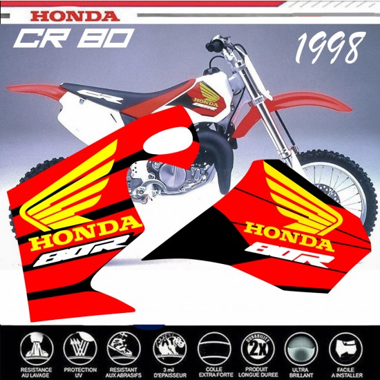 80 CR HONDA DECO 1998 ORIGINAL 80 CR 1998 Motorraddekoration decografix.fr