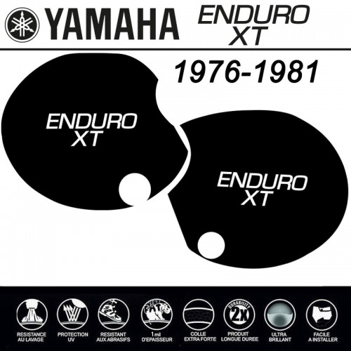 Kits plaques laterales YAMAHA 125 XT de 1976 à 1981 Decografix