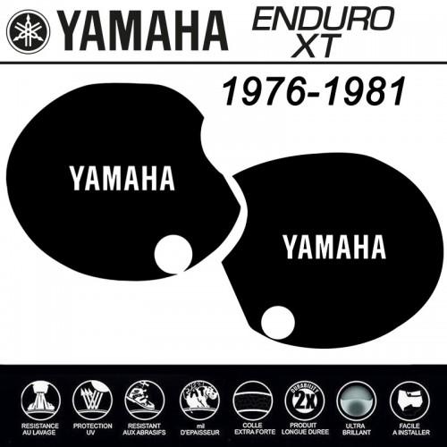 Deco de plaques numaros YAMAHA XT125 de 1976 à 1981