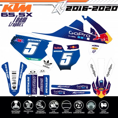 KIT DECO KTM SX 65 FOX RACING TEAM