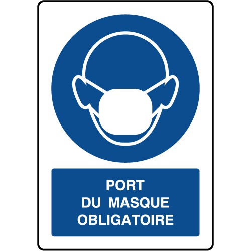 Lot autocollant sticker PORT DU MASQUE OBLIGATOIRE Decografix