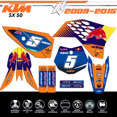 KIT DECO KTM 50SX TEAM KTM Orange 50 sx 2009-2010-2011-2012 decografix