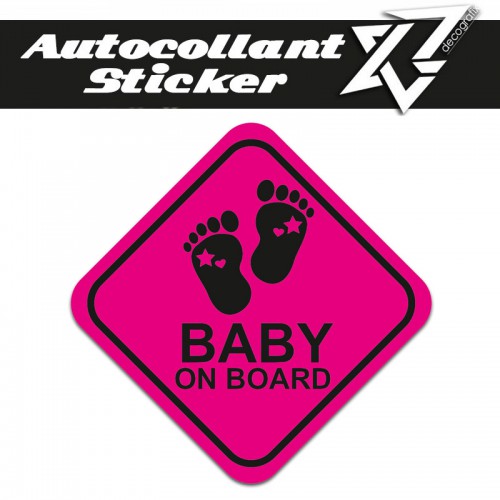 Autocollant sticker BABY ON BOARD Decografix