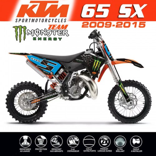 KIT DECO KTM SX65 KIT DECO MONSTER ENERGY Team Decografix 