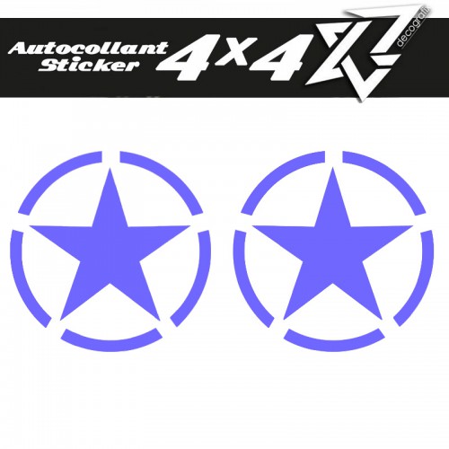 Kit Stickers 4×4 Etoile Star autocollants decografix Bleu