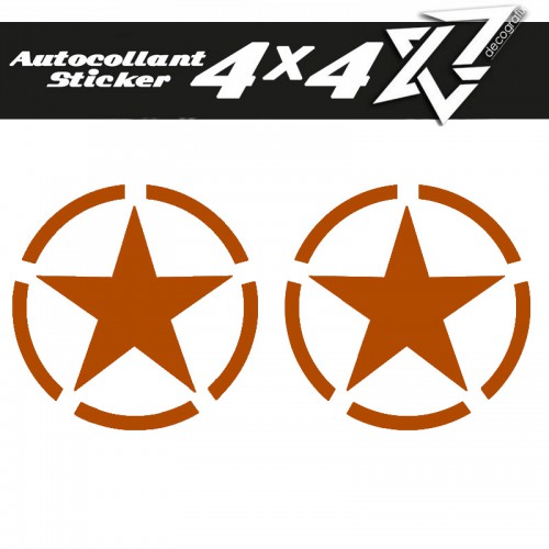 Kit Stickers 4×4 Etoile Star autocollants decografix Noir