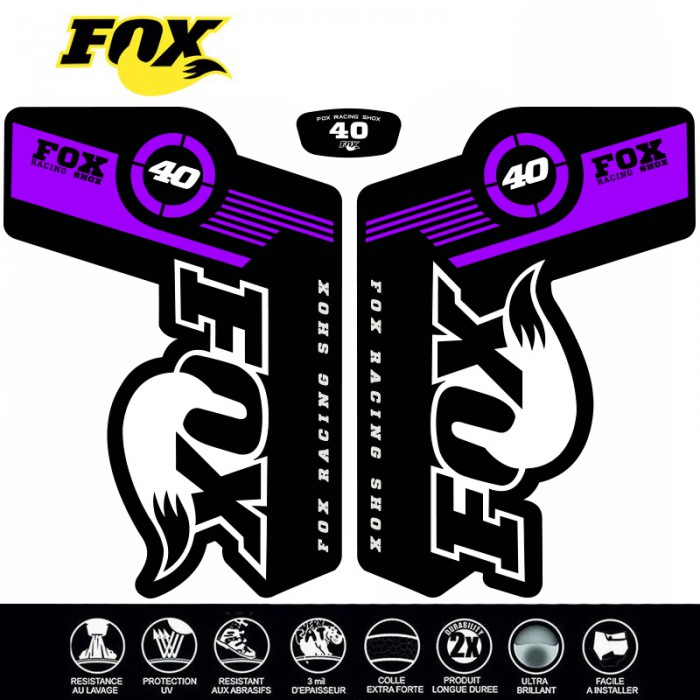 FOX 40 Gabel-Aufkleber Violett