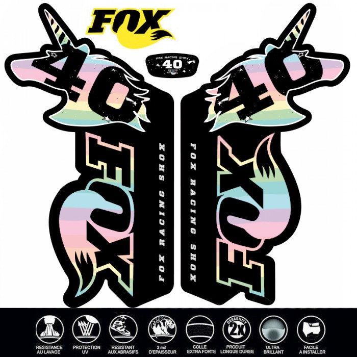 FOX 40 Gabel-Aufkleber EINHORN