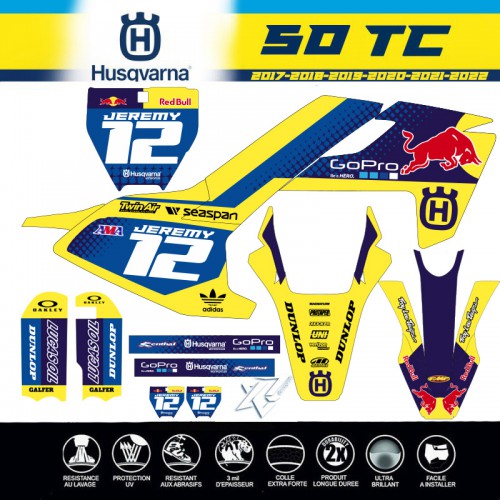 Kit deco TC50 Husqvarna TEAM USA 2017-22