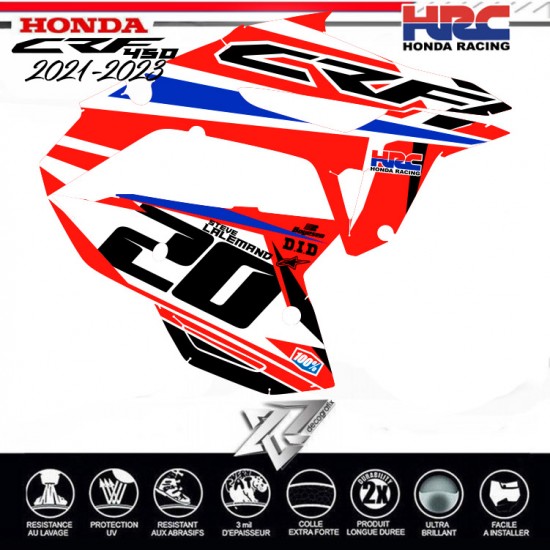 Motorrad-Aufkleber-Dekor 450CRF TEAM HRC HONDA 2021-2022-2023 von Decografix