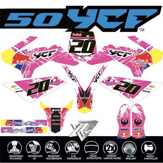2015-2020 YCF 50 TEAM DIRTY PINK FULL GRAPHICS