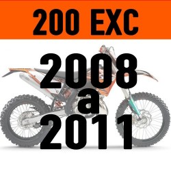 ktm 200 exc kit déco pour modèle de 2008-2009-2010-2011