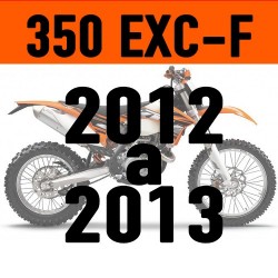 KTM 350 EXC 2012-2013 gardes boues motocross ktm par decografix