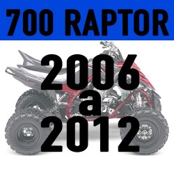 RAPTOR 700 YAMAHA DE 2006 à 2012