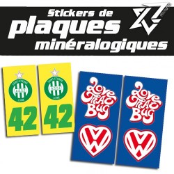 Stickers autocollants de plaque d'immatricualtion fun et personnalisables Decografix